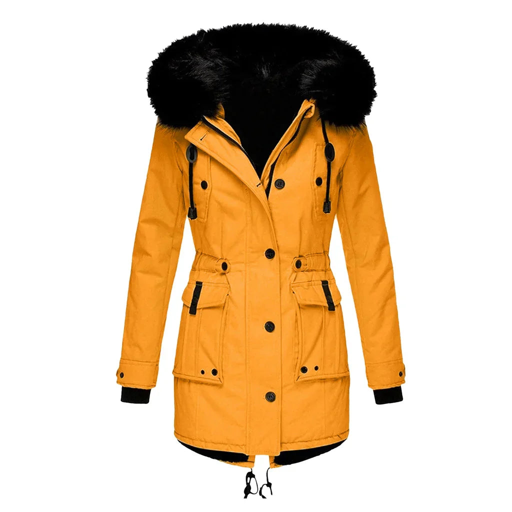 Long Hooded Winter Coat – Warm Padded Longline Jacket