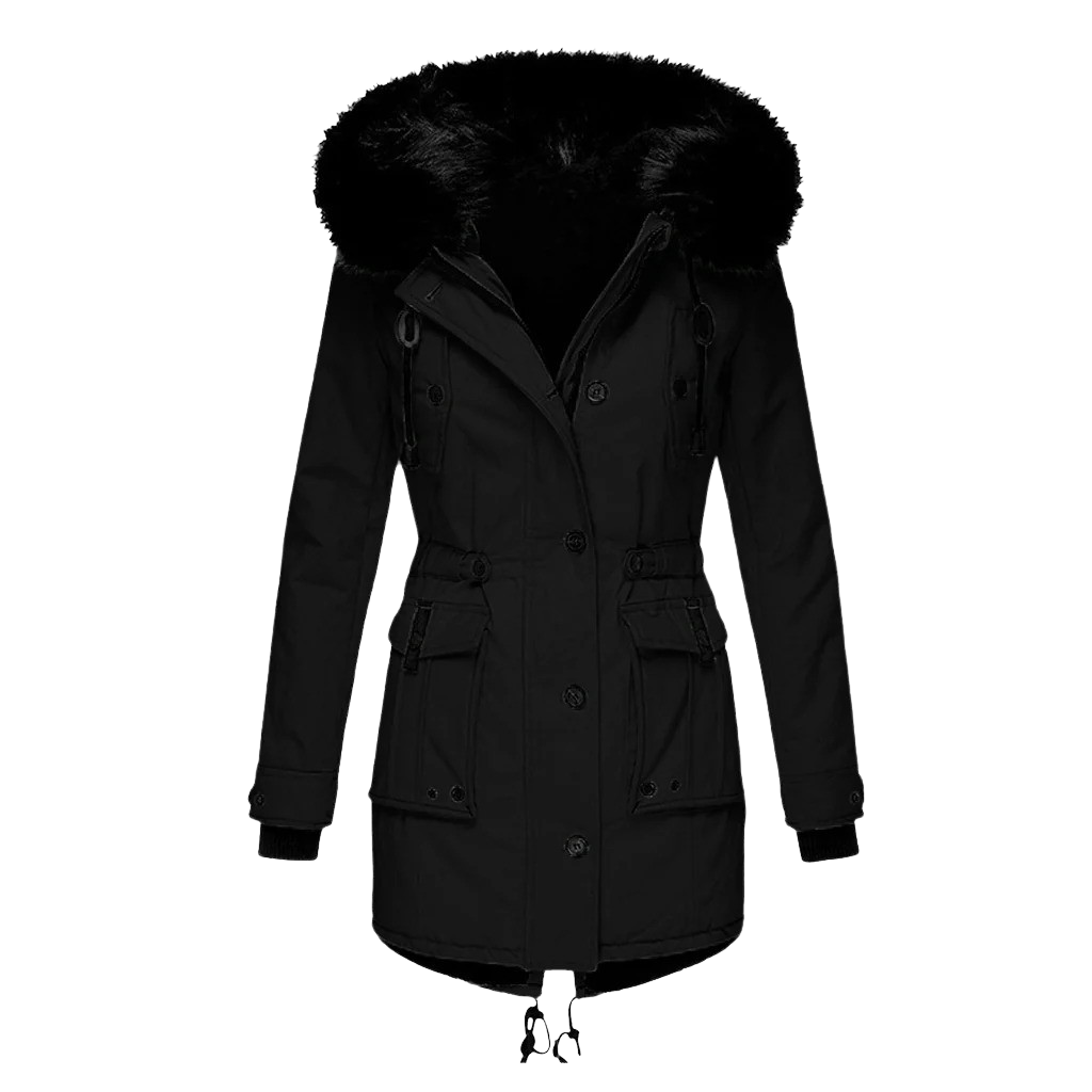 Long Hooded Winter Coat – Warm Padded Longline Jacket