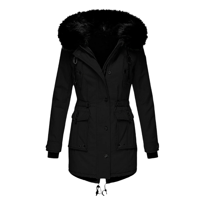 Long Hooded Winter Coat – Warm Padded Longline Jacket