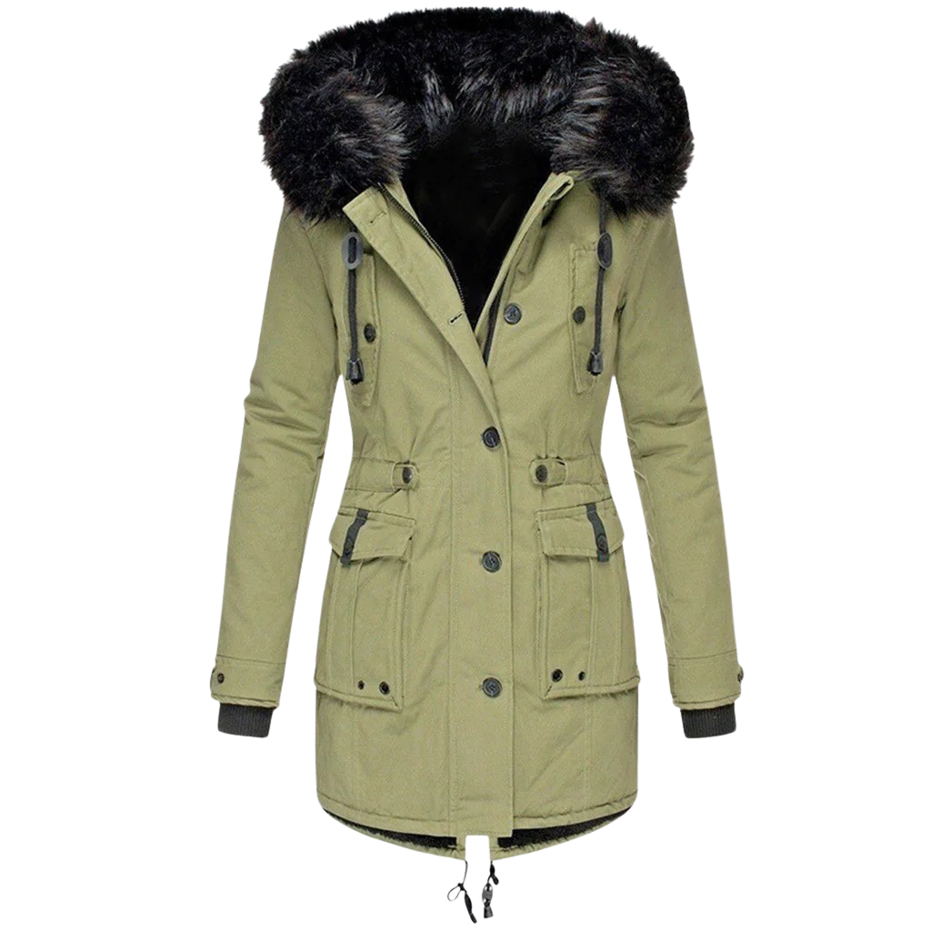 Long Hooded Winter Coat – Warm Padded Longline Jacket