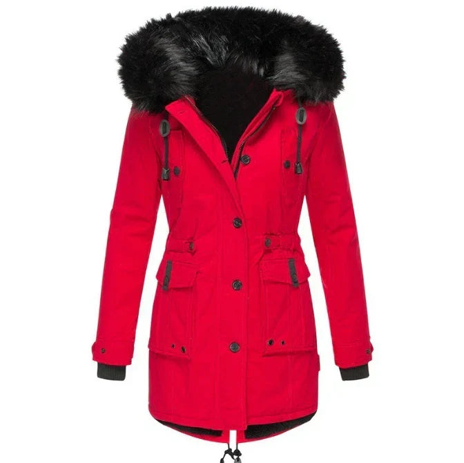 Long Hooded Winter Coat – Warm Padded Longline Jacket