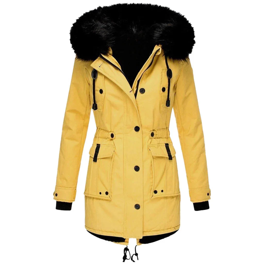 Long Hooded Winter Coat – Warm Padded Longline Jacket