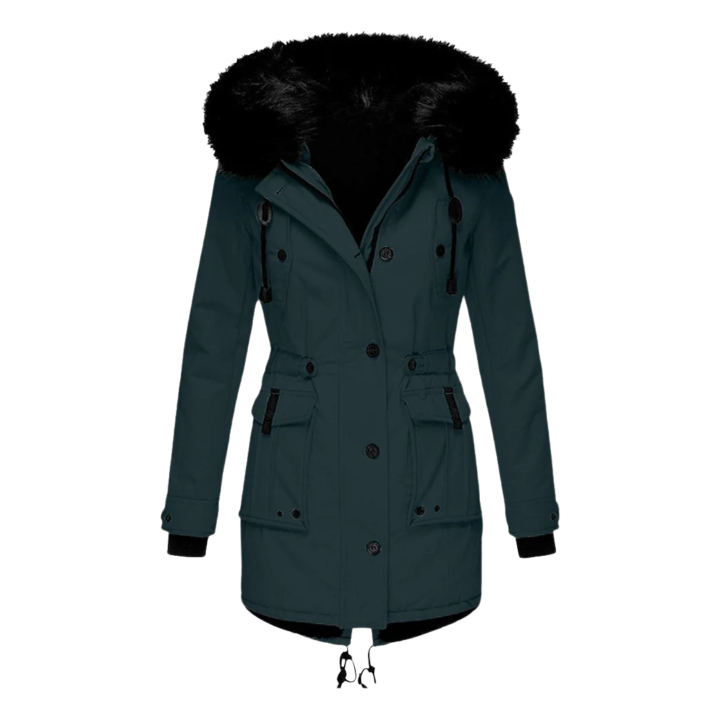 Long Hooded Winter Coat – Warm Padded Longline Jacket
