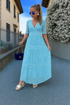 Italian Lace Design Lightweight Breathable Summer Dress | Meave & Ivy