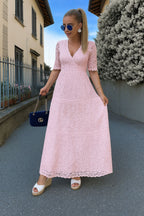 Italian Lace Design Lightweight Breathable Summer Dress | Meave & Ivy