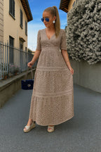 Italian Lace Design Lightweight Breathable Summer Dress | Meave & Ivy