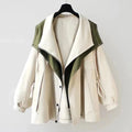 Women's Waterproof Trench Coat with Oversized Fit and Layered