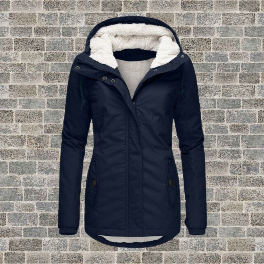 Winter Jacket with Hood & Fleece Lining – Water-Repellent Parka