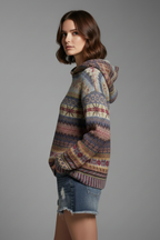 Women's Hooded Hoodie – Cosy Season Essential in Blue or Brown