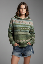 Women's Hooded Hoodie – Cosy Season Essential in Blue or Brown