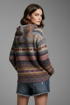 Women's Hooded Hoodie – Cosy Season Essential in Blue or Brown