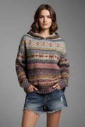 Women's Hooded Hoodie – Cosy Season Essential in Blue or Brown