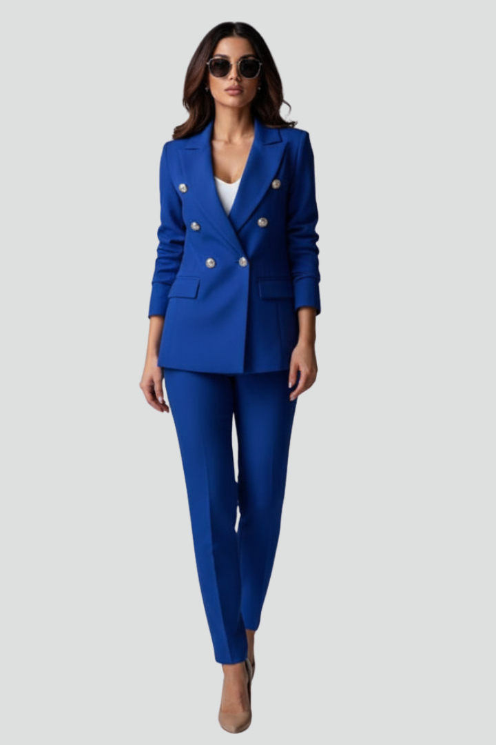 Women's Lightweight Blazer & Trouser Set – Effortless Two Piece Style in 10 Colours