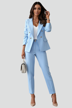 Women's Lightweight Blazer & Trouser Set – Effortless Two Piece Style in 10 Colours