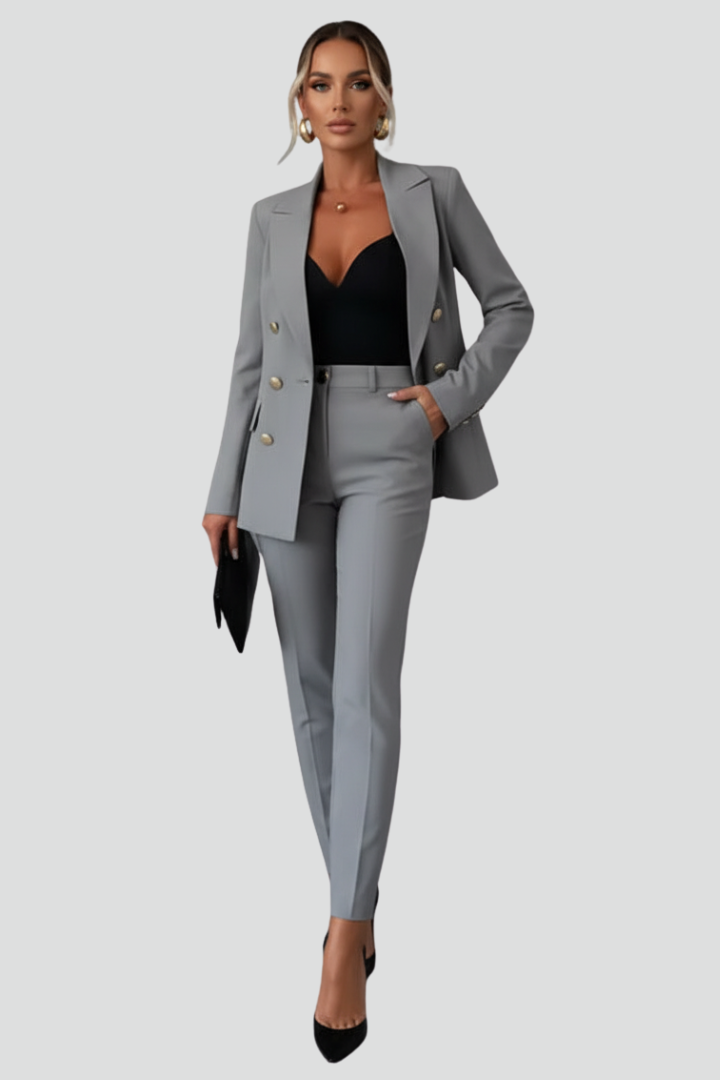 Women's Lightweight Blazer & Trouser Set – Effortless Two Piece Style in 10 Colours