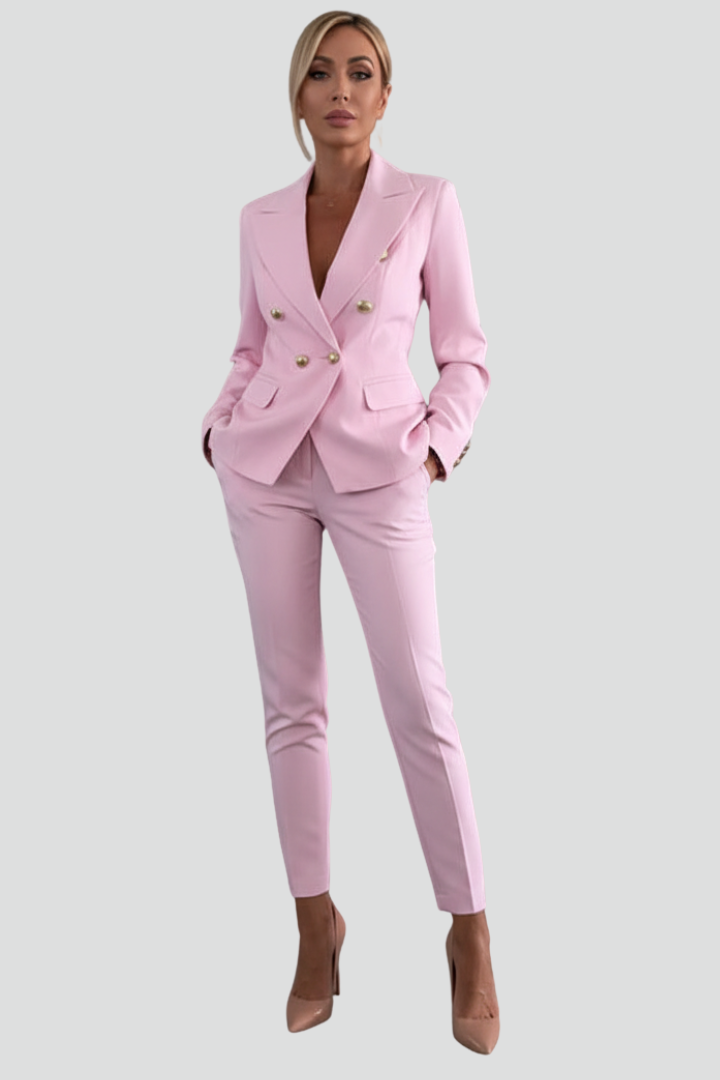 Women's Lightweight Blazer & Trouser Set – Effortless Two Piece Style in 10 Colours