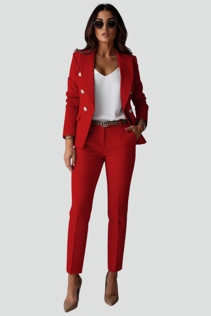 Women's Lightweight Blazer & Trouser Set – Effortless Two Piece Style in 10 Colours
