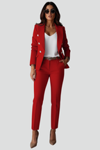 Women's Lightweight Blazer & Trouser Set – Effortless Two Piece Style in 10 Colours