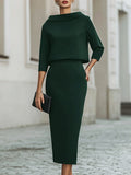 Boat-Neck Top and Midi Skirt Set – Polished Co-Ord