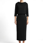 Boat-Neck Top and Midi Skirt Set – Polished Co-Ord