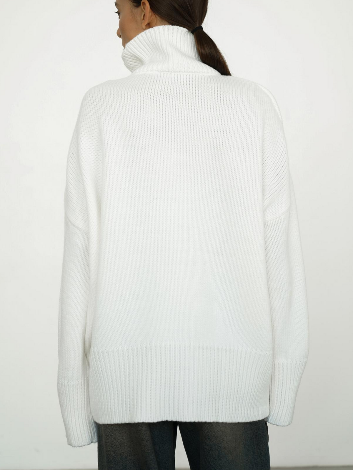 Women's wool-blend-Blend Turtleneck Sweater