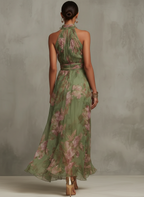 Floral Halterneck Summer Dress – Casual Occasion Dress | Meave & Ivy