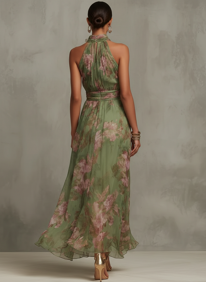 Floral Halterneck Summer Dress – Casual Occasion Dress | Meave & Ivy