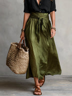 Nicole | Women's Summer Collar Two-Piece Midi Dress | Meave & Ivy