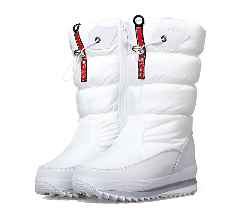 Women's Padded Mid-Calf Winter Boots – Warm Lined Outdoor Footwear