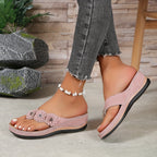 Floral Toe-Post Orthopedic Sandals