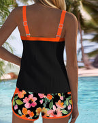 Tummy-Control Tankini Swimsuit Set