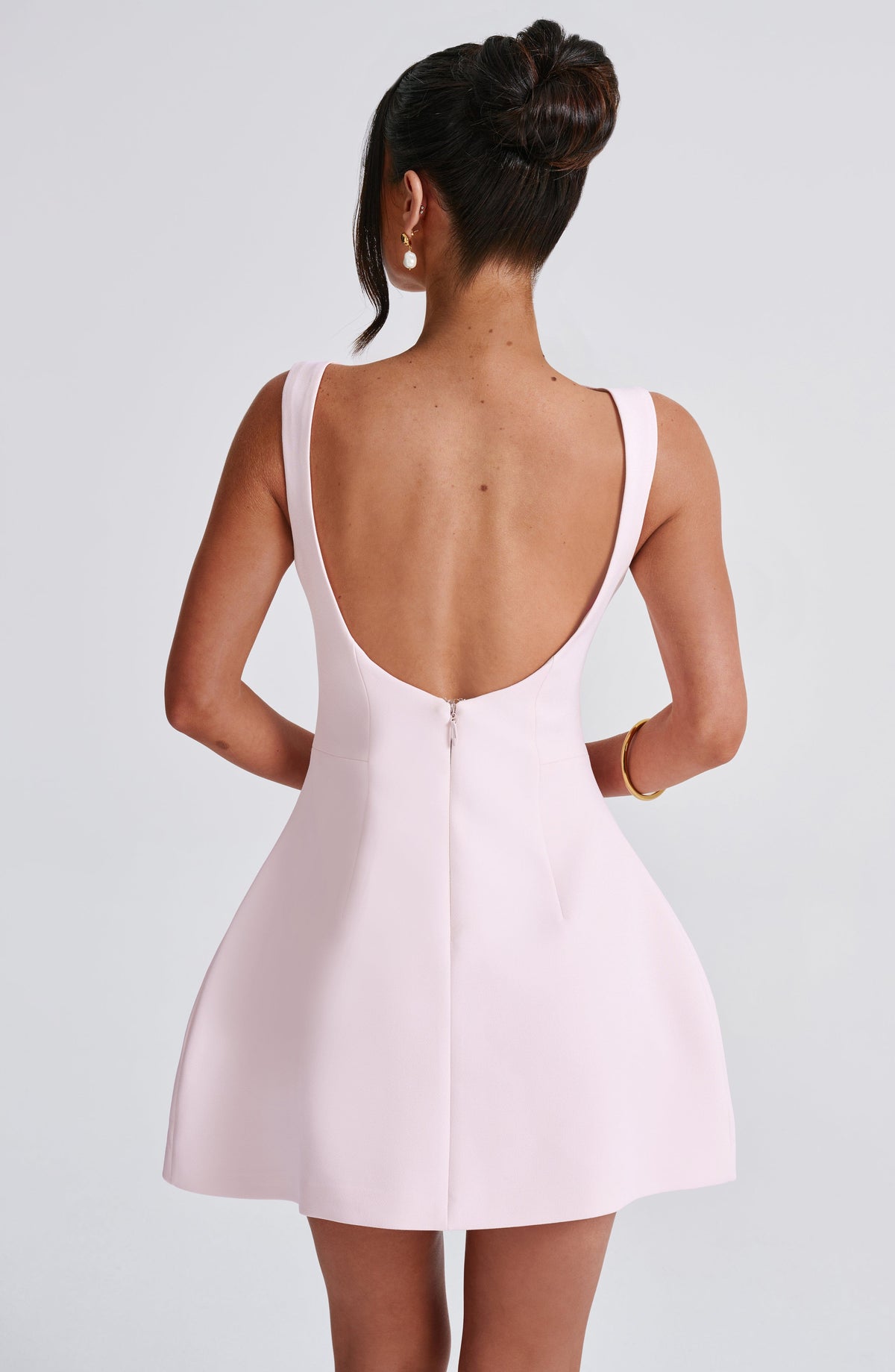 Blush Structured Tailored Mini Dress – Elegant Occasion Wear | Meave & Ivy