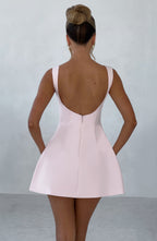 Blush Structured Tailored Mini Dress – Elegant Occasion Wear | Meave & Ivy
