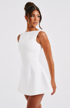 Ivory Wrap Mini Dress – Bridal Occasion Statement Dress | Meave & Ivy