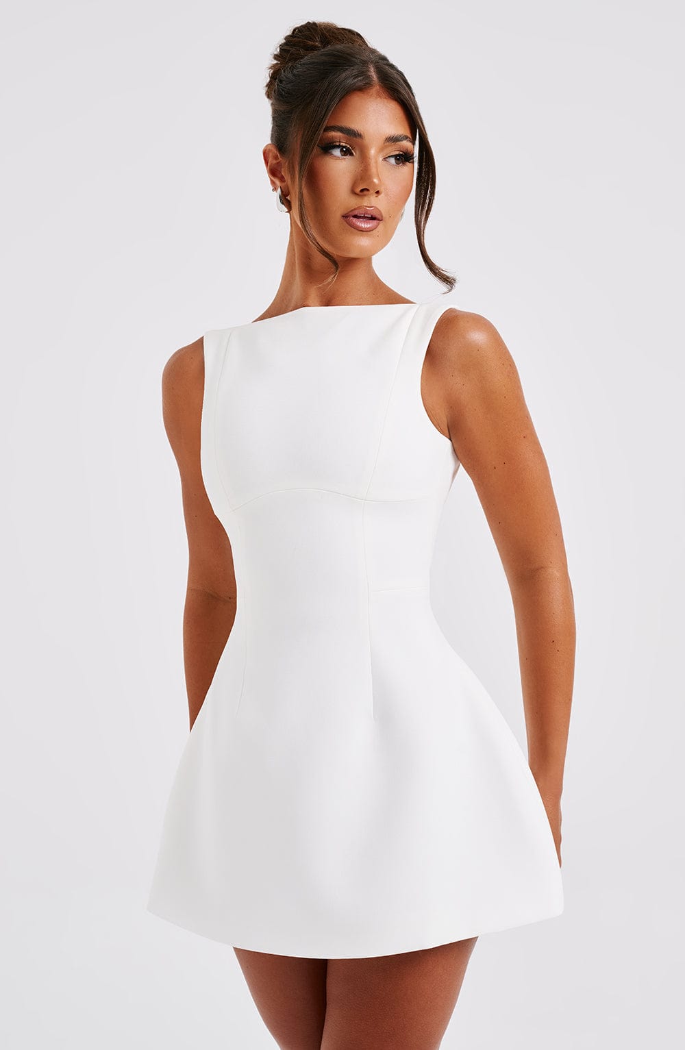 Ivory Wrap Mini Dress – Bridal Occasion Statement Dress | Meave & Ivy