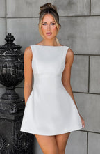 Ivory Wrap Mini Dress – Bridal Occasion Statement Dress | Meave & Ivy