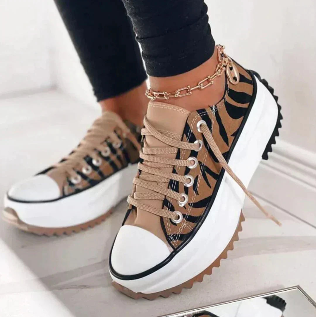 Chunky Platform Lace-Up Sneakers