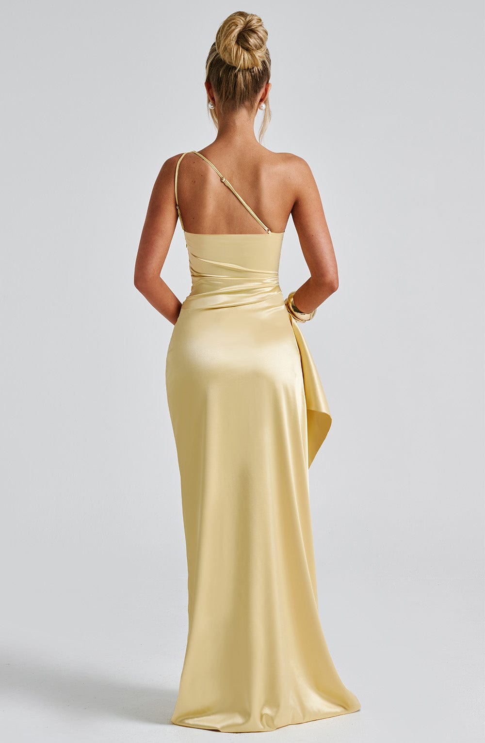 Lemon Yellow Maxi Dress – Sleek Bodycon Evening Dress | Meave & Ivy