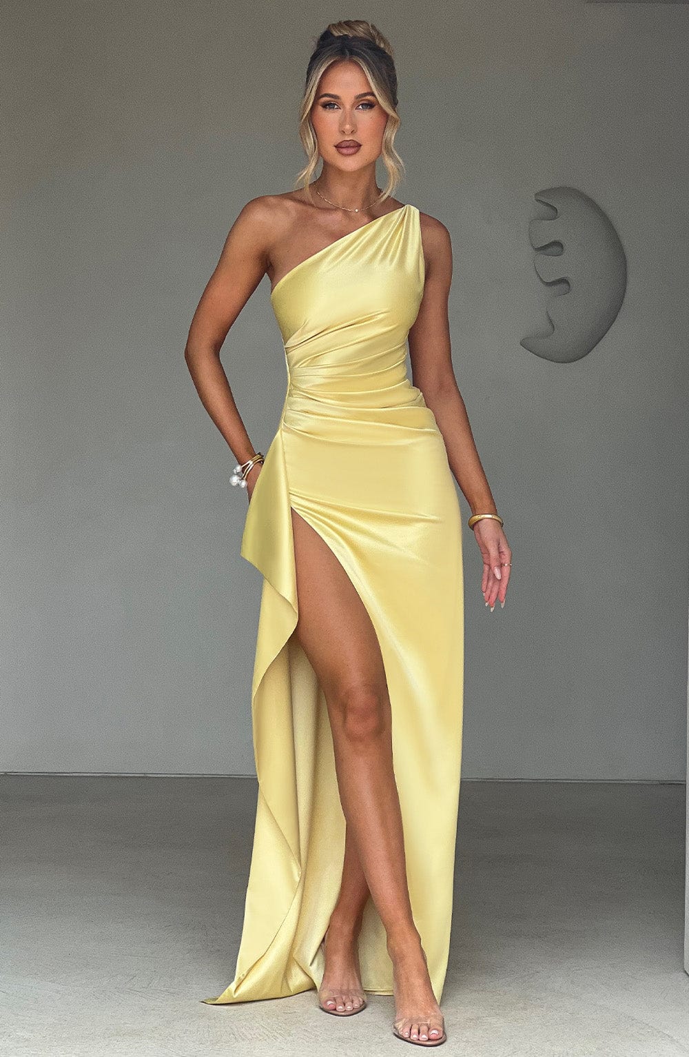Lemon Yellow Maxi Dress – Sleek Bodycon Evening Dress | Meave & Ivy