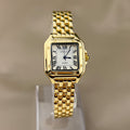 Women's Square-Dial Quartz Watch – Adjustable Alloy Bracelet with Folding Clasp and Band Shortener for Everyday Smart Office and Occasion Wear