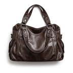 Ruched Hobo Bag with Studded Strap Tabs