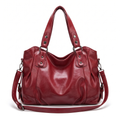Ruched Hobo Bag with Studded Strap Tabs