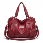 Ruched Hobo Bag with Studded Strap Tabs