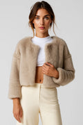 Cropped Teddy Jacket – Soft Plush Texture