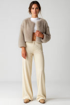 Cropped Teddy Jacket – Soft Plush Texture