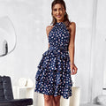 Blue Polka Dot Ibiza Mini Dress – Women's Boho Summer Party & Occasion Dress | Meave & Ivy