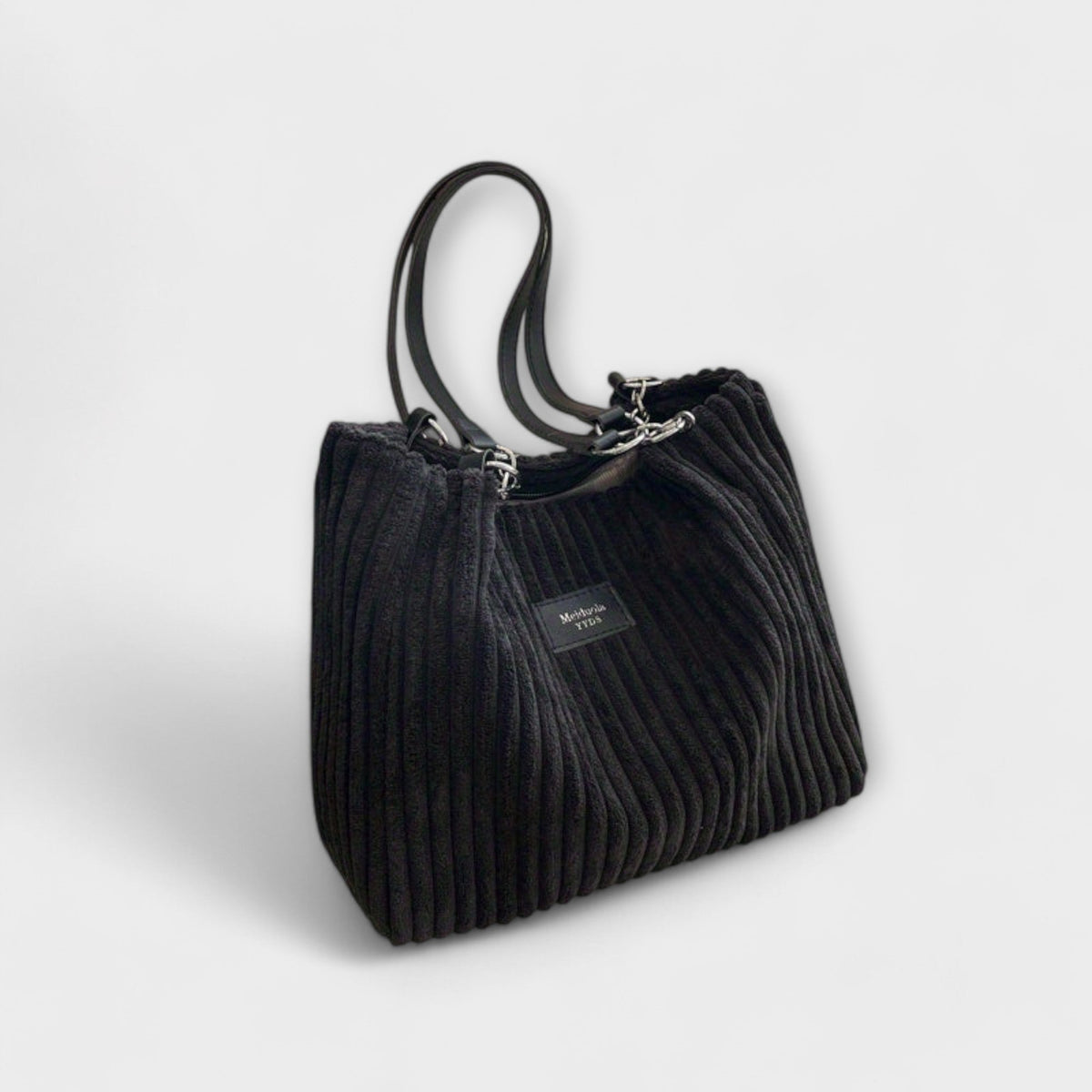 Women's Large Corduroy Shoulder Tote Bag