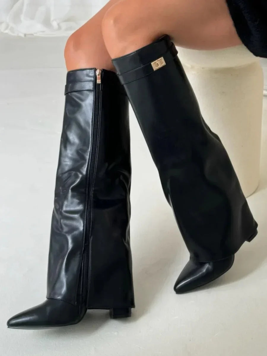 Suede Boots with Metallic Detail – Luxury Women's Ankle Boots | Meave & Ivy