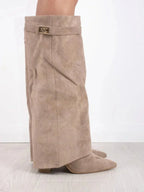 Suede Boots with Metallic Detail – Luxury Women's Ankle Boots | Meave & Ivy