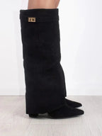 Suede Boots with Metallic Detail – Luxury Women's Ankle Boots | Meave & Ivy